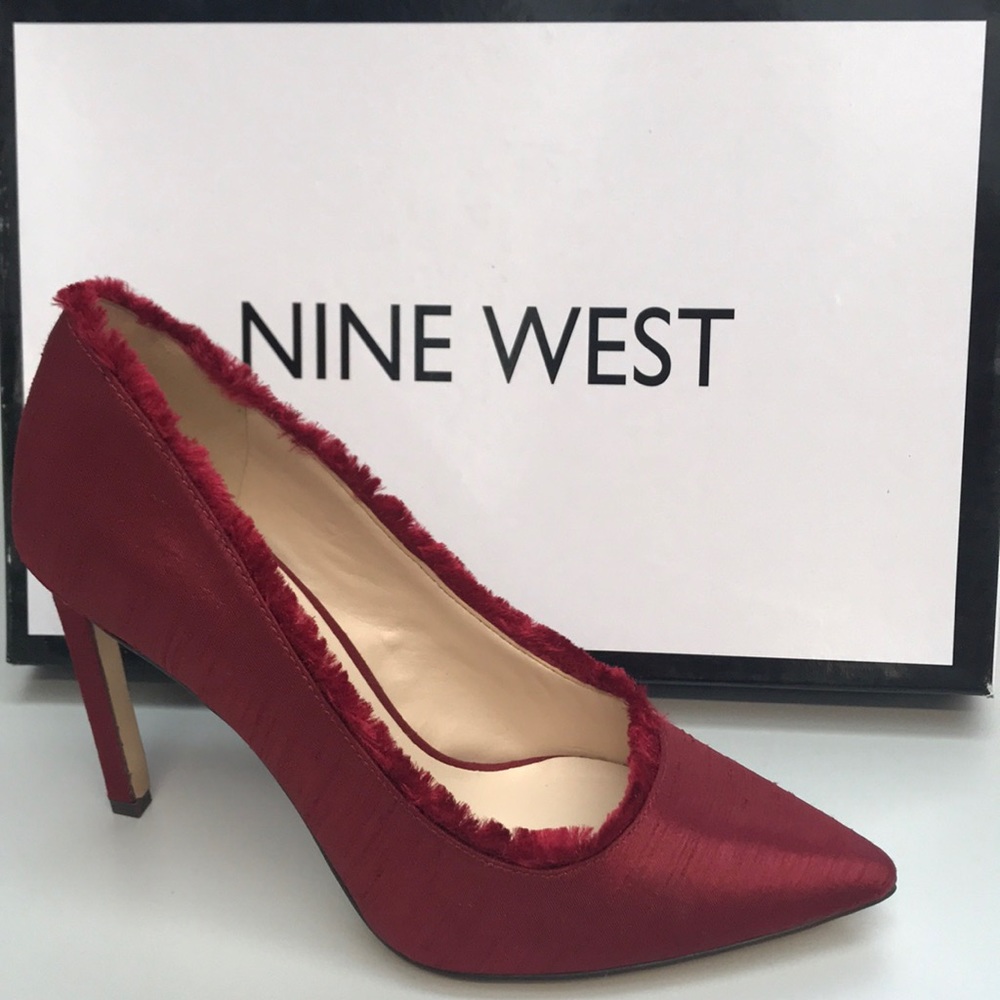 Nine West Red Size 5 Heels with Fringe